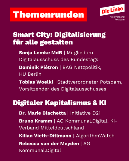 Beschreibung Themen, Gäste und Programmablauf