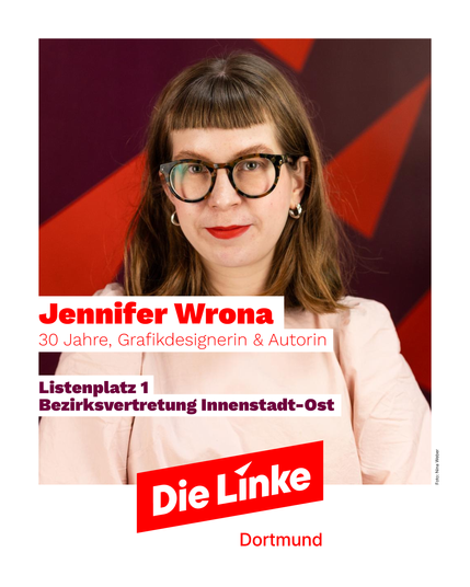 Ein Bild von Jennifer Wrona (30 Jahre, Grafikdesignerin & Autorin)
Im lila Untertitle: 